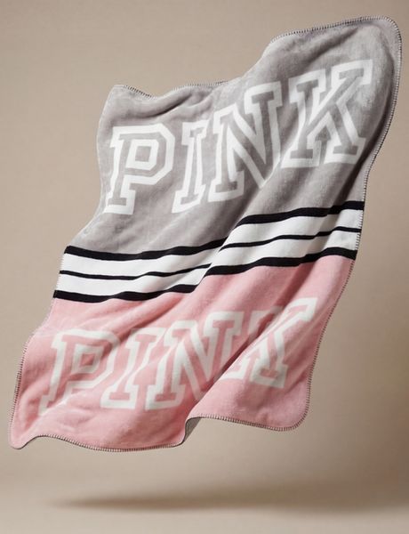 Плед Cozy Logo Blanket Grey Pink KS.137 фото